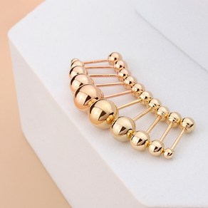 14k 글리밍 골든볼 피어싱 2mm 3mm 4mm 5mm 6mm 바길이 골드 귓바퀴 이너커츠 볼