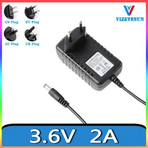 DC 3.6V 2A 마사지 근막 건 전원 코드 어댑터 3.6V 2000MA 범용 규제 전원 코드, 0 3.6V_0 2A_02 EU, 1개