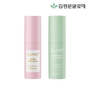 [김정문알로에] 큐어 리프팅 스틱밤+2X크림 수분 스틱밤, 1개, 9g