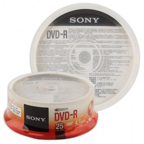 SONY dvdr 공dvdr DVD-R 4.7GB 기록 가능 DVD 미디어 25팩 (케이크)