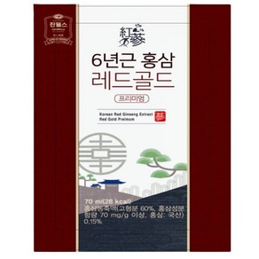 진웰스 일화 6년근 홍삼 레드골드 프리미엄/고려 홍삼농축액 부모님 지인 선물, 30개, 70ml