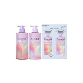 에센셜 프리미엄 배리어 샴푸 그로우&모이스트 펌프 세트 900ml, 1개