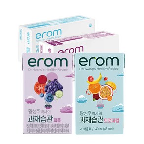 이롬 과채습관 트로피컬 24팩 1박스 퍼플 24팩 1박스 건강 주스, 140ml, 48개