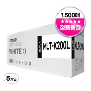 삼성 MLT-K200L 호환 토너 대용량 SL-M2030 M2030W M2035W SL-M2080 M2085FW, 5개, MLT-K200L 대용량