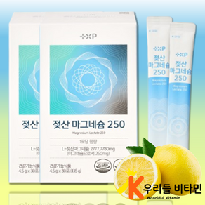 흡수빠른 마그네슘 젖산마그네슘250 마그네슘가루 마그네슘분말 가루마그네슘, 2세트, 30회분