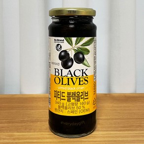 노브랜드 피티드 블랙 올리브, 1개, 340g