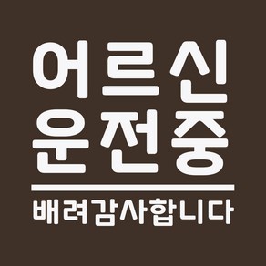 자동차 안전운전스티커 LMCE-S24 배려감사 어르신, 스몰, 민트, 1개