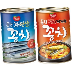 동원 김치찌개용 꽁치 300g 자연산꽁치 400g 통조림 세트, 700g, 1세트