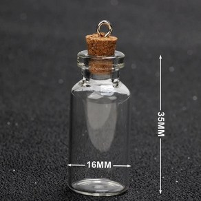 조각 미니 유리 병 투명 코르크 항아리와 병을 소원 결혼식 작은 메시지 선물 용기, 1개, 2. 16X35  3PCS