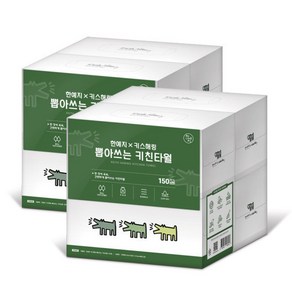 뽑아쓰는 키친타올 150매 4입 2팩, 4개입, 2개