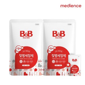 비앤비 젖병세정제 거품 400ml 리필형 2개입+젖병세정제 거품 400ml 리필형 증정, 2개