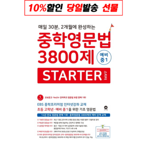 마더텅 중학영문법 3800제 스타터 State 예비 중1 (2019), 단품, 초등6학년