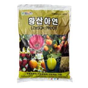 [농사마트] 건도 황산아연 10kg 아연비료 수용성 엽록소 생합성 황반 간척지 염분 사은품 랜덤씨앗, 1개