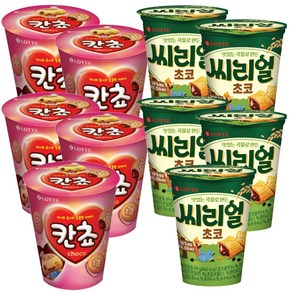 롯데제과 칸쵸초코컵+씨리얼초코컵 세트, 1세트, 89g