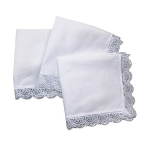 포켓 손수건 레이스 가장자리 Hankies 10x10inch 큰 두건 땀 흡수