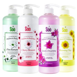 [청정미인] 퍼퓸 샴푸 린스 바디워시 바디로션 1000ml, 퍼스트로맨틱 샴푸, 1개, 1L