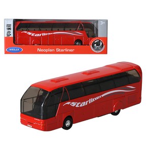 웰리 Neoplan staline 대형버스 레드 장난감 미니카, 1개