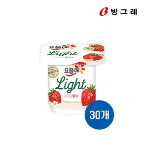 요플레 라이트 딸기, 80g, 30개