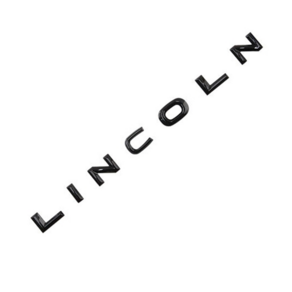 [주주파츠몰] 포드 링컨 LINCOLN 이니셜 레터링 엠블럼 크롬 검정 트렁크 차 몰딩 호환 용품, 블랙