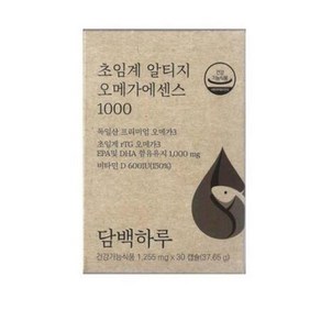 담백하루 초임계 알티지 오메가3 1000 30캡슐 월 1박스 비타민D600IU, 30정, 1개