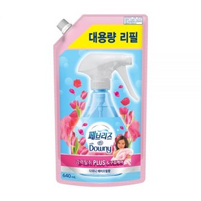 페브리즈 섬유탈취제 강력탈취 플러스&구김케어 다우니 에이프릴향 보충형 640ml, 1개