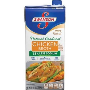 Swanson Natual Goodness Chicken Both Caton - 32oz ( Swanson Natual Goodness 치킨 브로스 카톤 - 32oz (2팩, 2개, 907g