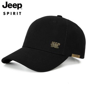 JEEP SPIRIT 스포츠 캐주얼 야구 모자 CA0152 A0602 + 전용 포장, 블랙, 1개