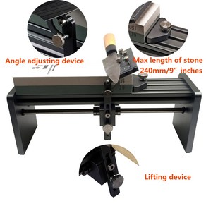각도 조절 칼가는기계 전동 수동 칼갈이 자동 연마기 초정밀 전기 샤프너 호닝 가이드 - 끌 비행기 및 부엌 칼 사냥 용 나이프 치즐 샤프닝 지그 조정 가능한 나이프 숫돌, Aluminum alloy, 1개