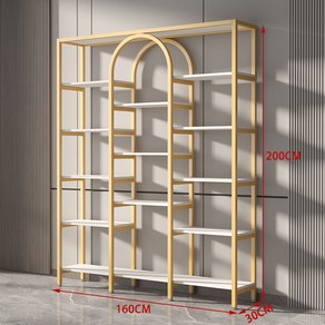 네일샵 진열대 진열장 매니큐어 뷰티샵 미용실 인테리어 네일가구 벽 쇼케이스, 골드화이트/블랙화이트/올화이트 中 배송요청사항 입력, 길이160x너비30x높이200, 1개