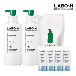 [신라쇼 ONLY]라보에이치 두피강화클리닉 샴푸 탈모증상완화 400ml*2+리필팩 400ML+증정, 400ml, 3개