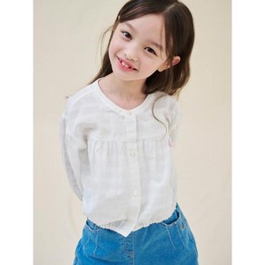 [브랜드정품]빈폴키즈 공식브랜드관 [BEANPOLE KIDS] 셔링 포인트 블라우스 화이트 (BI5264G021)등원복 등교복