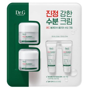 닥터지 레드 블레미쉬 클리어 수딩크림 50ml(2ea)+10ml(2ea) 시카 수분 진정