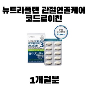 40대 50대 60대 관절연골케어 콘드로이친 휴대용 건강기능식품 1개월분, 1개