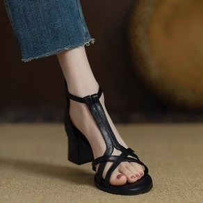 ANYOU 여성샌들 데일리 샌들 슬리퍼 3cm 샌들 레더