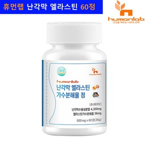 휴먼랩 난각막 엘라스틴 가수분해물 500mg (1개월), 1개, 60정