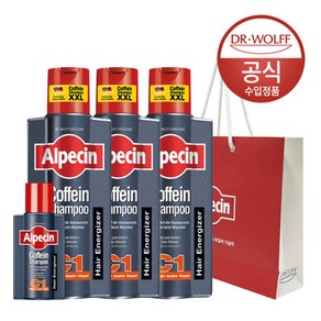 [알페신] [롯데단독구성] 카페인 샴푸 C1 (모발 강화) 375ml x3 + C1 75ml + 쇼핑백증정, 상세 설명 참조, 상세 설명 참조, 상세 설명 참조