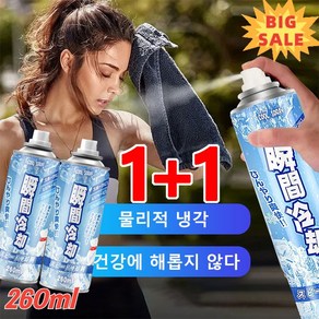 1+1 급속 냉각 쿨링 스프레이 급속 냉각제 순간 냉각제 부분순간냉각제 260ml