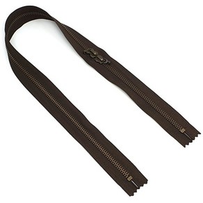 YKK5호청동지퍼-양면고리선택형 60cm, 연베이지, 1개