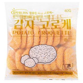 지엔씨 냉동 감자 고로케 720g, 1개