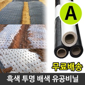 농업용 유공 멀칭비닐 밭비닐 고추 마늘 양파 감자 비닐, 마늘 0.02 x 100 x 200(6구), 흑색, 1개