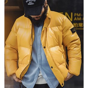 남성 패딩 카고 빈티지 90 오리털 옐로우 자켓 워머 하이넥 코트 겨울 YELLOW DOWN JACKET FXTS2401416