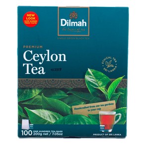 100 Count (Pack of 1) Dilmah Premium Single Origin 100% Pure Ceylon Tea - 100 Bags