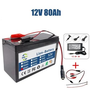 파워뱅크 리튬 이온 18650 배터리 전기 자동차 12V 팩 내장 BMS 30A 고전류 및, 01 12v 80Ah