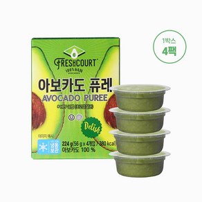 100% 아보카도 퓨레 56g x 4개, 3개