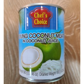 영코코넛미트 영코코넛 Young Coconut Meat in coconut Juice woldfood, 580g, 1개