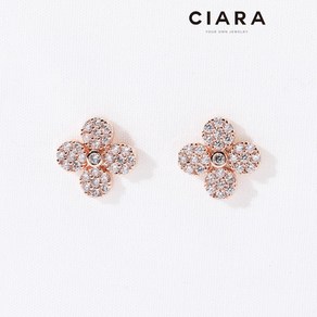 CIARA 14K Saviano 풀샤이닝 클로버 귀걸이(GoldPlated)