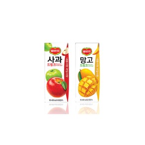 델몬트 망고 190ml 24팩 + 사과 190ml 24팩 세트, 1세트