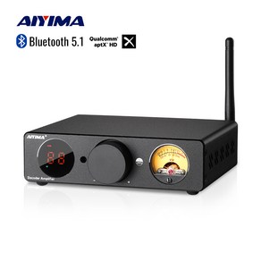 AIYIMA HIFI 블루투스 파워 앰프 VU 미터 앰프 300Wx2 스테레오 사운드 앰프 스피커 USB DAC 앰프 홈 앰프, 32V EU 전원 어댑터