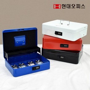 현대오피스 페이퍼프랜드 소형 가정용 미니 카운터 금고 N-405N / N-402K 비밀번호 열쇠형 돈통, 비밀번호형, Red