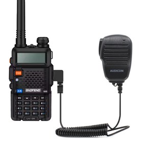 바오펭 UV-5R UV-10R 무전기용 더뮤 핸드마이크 주먹마이크 스피커마이크 디지털켄우드2핀, 1개